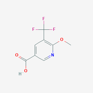 molecular formula C8H6F3NO3 B3014446 6-甲氧基-5-(三氟甲基)烟酸 CAS No. 1211532-15-8