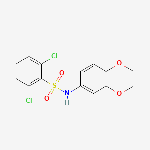 2,6-dichloro-N-(2,3-dihydro-1,4-benzodioxin-6-yl)benzenesulfonamide