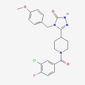 5-[1-(3-chloro-4-fluorobenzoyl)piperidin-4-yl]-4-(4-methoxybenzyl)-2,4-dihydro-3H-1,2,4-triazol-3-one