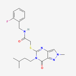 N-(2-fluorobenzyl)-2-((6-isopentyl-2-methyl-7-oxo-6,7-dihydro-2H-pyrazolo[4,3-d]pyrimidin-5-yl)thio)acetamide