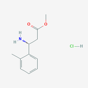 Methyl (3R)-3-amino-3-(2-methylphenyl)propanoate;hydrochloride