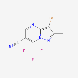 3-Bromo-2-methyl-7-(trifluoromethyl)pyrazolo[1,5-a]pyrimidine-6-carbonitrile