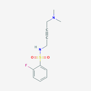 N-(4-(dimethylamino)but-2-yn-1-yl)-2-fluorobenzenesulfonamide