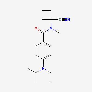 molecular formula C18H25N3O B3014506 N-(1-cyanocyclobutyl)-4-[ethyl(propan-2-yl)amino]-N-methylbenzamide CAS No. 1258675-42-1