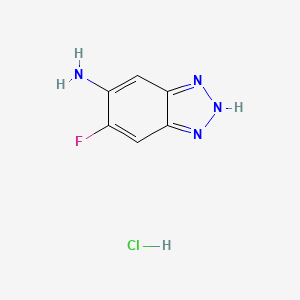 molecular formula C6H6ClFN4 B3014507 6-Fluoro-2H-benzotriazol-5-amine;hydrochloride CAS No. 2287342-25-8