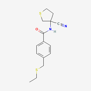 N-(3-cyanothiolan-3-yl)-4-[(ethylsulfanyl)methyl]benzamide