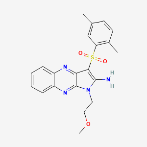 3-((2,5-dimethylphenyl)sulfonyl)-1-(2-methoxyethyl)-1H-pyrrolo[2,3-b]quinoxalin-2-amine