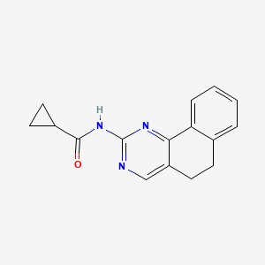 molecular formula C16H15N3O B3014523 N-(5,6-二氢苯并[h]喹唑啉-2-基)环丙烷甲酰胺 CAS No. 306979-36-2