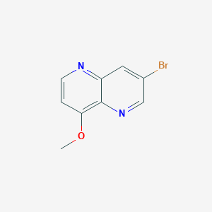 molecular formula C9H7BrN2O B3014529 3-溴-8-甲氧基-1,5-萘啶 CAS No. 97267-63-5