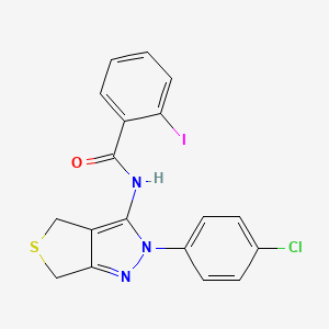 N-(2-(4-chlorophenyl)-4,6-dihydro-2H-thieno[3,4-c]pyrazol-3-yl)-2-iodobenzamide