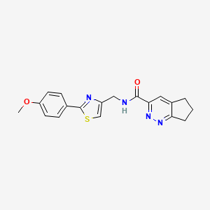 N-[[2-(4-Methoxyphenyl)-1,3-thiazol-4-yl]methyl]-6,7-dihydro-5H-cyclopenta[c]pyridazine-3-carboxamide