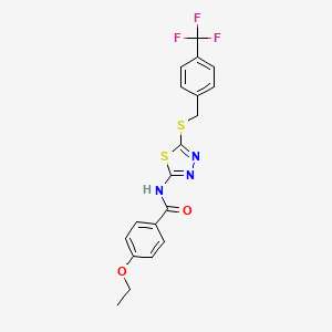 4-ethoxy-N-(5-((4-(trifluoromethyl)benzyl)thio)-1,3,4-thiadiazol-2-yl)benzamide
