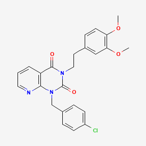 molecular formula C24H22ClN3O4 B3014578 1-(4-氯苄基)-3-[2-(3,4-二甲氧基苯基)乙基]吡啶并[2,3-d]嘧啶-2,4(1H,3H)-二酮 CAS No. 902920-43-8