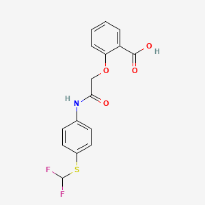 2-[({4-[(Difluoromethyl)sulfanyl]phenyl}carbamoyl)methoxy]benzoic acid