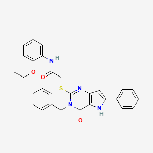 2-((3-benzyl-4-oxo-6-phenyl-4,5-dihydro-3H-pyrrolo[3,2-d]pyrimidin-2-yl)thio)-N-(2-ethoxyphenyl)acetamide