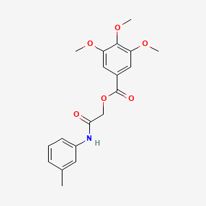 molecular formula C19H21NO6 B3014608 [2-(3-Methylanilino)-2-oxoethyl] 3,4,5-trimethoxybenzoate CAS No. 386262-15-3