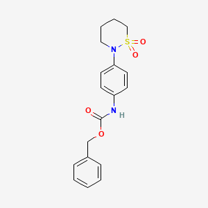 benzyl N-[4-(1,1-dioxothiazinan-2-yl)phenyl]carbamate