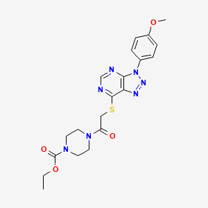 ethyl 4-(2-((3-(4-methoxyphenyl)-3H-[1,2,3]triazolo[4,5-d]pyrimidin-7-yl)thio)acetyl)piperazine-1-carboxylate