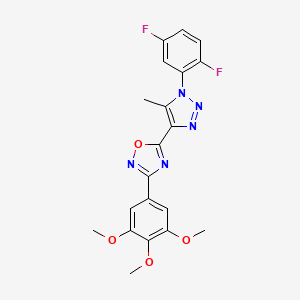 5-(1-(2,5-difluorophenyl)-5-methyl-1H-1,2,3-triazol-4-yl)-3-(3,4,5-trimethoxyphenyl)-1,2,4-oxadiazole