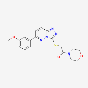 2-((6-(3-Methoxyphenyl)-[1,2,4]triazolo[4,3-b]pyridazin-3-yl)thio)-1-morpholinoethanone