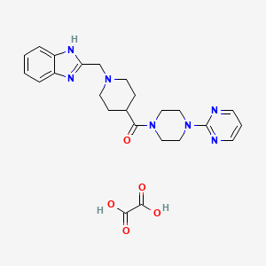 (1-((1H-benzo[d]imidazol-2-yl)methyl)piperidin-4-yl)(4-(pyrimidin-2-yl)piperazin-1-yl)methanone oxalate