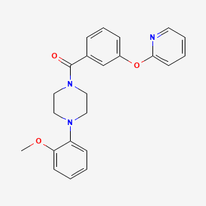 molecular formula C23H23N3O3 B3014636 (4-(2-Methoxyphenyl)piperazin-1-yl)(3-(pyridin-2-yloxy)phenyl)methanone CAS No. 1798624-42-6