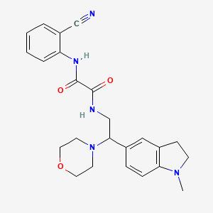 N1-(2-cyanophenyl)-N2-(2-(1-methylindolin-5-yl)-2-morpholinoethyl)oxalamide