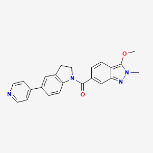 molecular formula C23H20N4O2 B3014656 (3-methoxy-2-methyl-2H-indazol-6-yl)(5-(pyridin-4-yl)indolin-1-yl)methanone CAS No. 2034226-28-1