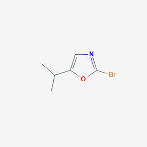 molecular formula C6H8BrNO B3014659 2-Bromo-5-isopropyl-1,3-oxazole CAS No. 1600230-26-9
