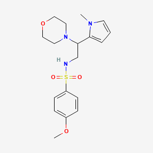 4-methoxy-N-(2-(1-methyl-1H-pyrrol-2-yl)-2-morpholinoethyl)benzenesulfonamide