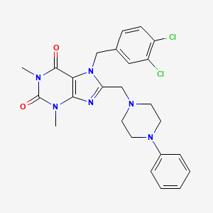 7-(3,4-dichlorobenzyl)-1,3-dimethyl-8-((4-phenylpiperazin-1-yl)methyl)-1H-purine-2,6(3H,7H)-dione