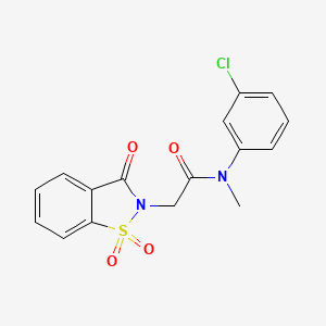 N-(3-chlorophenyl)-2-(1,1-dioxido-3-oxo-1,2-benzothiazol-2(3H)-yl)-N-methylacetamide