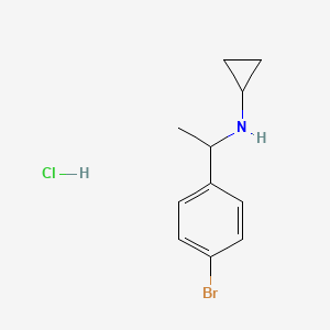 N-[1-(4-Bromophenyl)ethyl]cyclopropanamine;hydrochloride