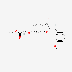 (Z)-ethyl 2-((2-(3-methoxybenzylidene)-3-oxo-2,3-dihydrobenzofuran-6-yl)oxy)propanoate