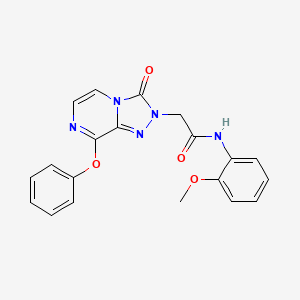 molecular formula C20H17N5O4 B3014687 N-(2-methoxyphenyl)-2-(3-oxo-8-phenoxy-[1,2,4]triazolo[4,3-a]pyrazin-2(3H)-yl)acetamide CAS No. 1251621-13-2