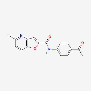 molecular formula C17H14N2O3 B3014693 N-(4-acetylphenyl)-5-methylfuro[3,2-b]pyridine-2-carboxamide CAS No. 941881-30-7