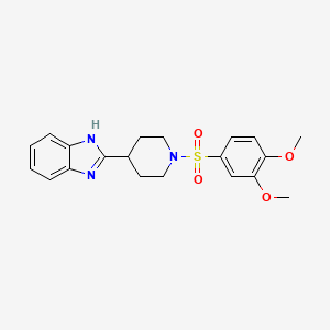molecular formula C20H23N3O4S B3014704 2-(1-((3,4-dimethoxyphenyl)sulfonyl)piperidin-4-yl)-1H-benzo[d]imidazole CAS No. 886904-72-9