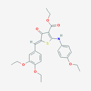 ethyl (5Z)-5-[(3,4-diethoxyphenyl)methylidene]-2-(4-ethoxyanilino)-4-oxothiophene-3-carboxylate