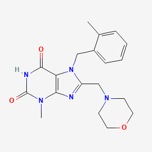 3-methyl-7-(2-methylbenzyl)-8-(morpholin-4-ylmethyl)-3,7-dihydro-1H-purine-2,6-dione