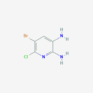 molecular formula C5H5BrClN3 B3014720 5-Bromo-6-chloropyridine-2,3-diamine CAS No. 1195519-49-3