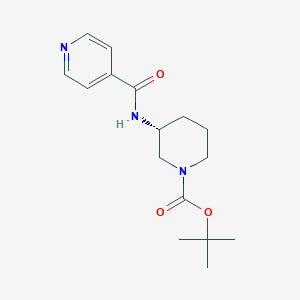 molecular formula C16H23N3O3 B3014732 (R)-tert-Butyl 3-(pyridine-4-carbonylamino)piperidine-1-carboxylate CAS No. 1349699-83-7