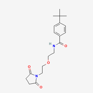 molecular formula C19H26N2O4 B3014737 4-(tert-butyl)-N-(2-(2-(2,5-dioxopyrrolidin-1-yl)ethoxy)ethyl)benzamide CAS No. 2034201-79-9