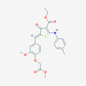 ethyl (5Z)-5-[[3-methoxy-4-(2-methoxy-2-oxoethoxy)phenyl]methylidene]-2-(4-methylanilino)-4-oxothiophene-3-carboxylate