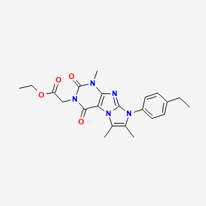 ethyl 2-(8-(4-ethylphenyl)-1,6,7-trimethyl-2,4-dioxo-1H-imidazo[2,1-f]purin-3(2H,4H,8H)-yl)acetate