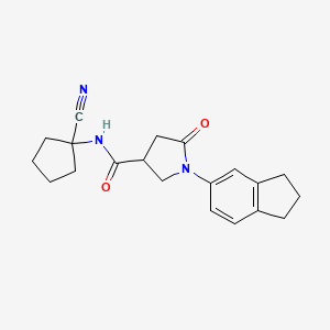 N-(1-cyanocyclopentyl)-1-(2,3-dihydro-1H-inden-5-yl)-5-oxopyrrolidine-3-carboxamide