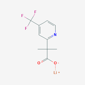 molecular formula C10H9F3LiNO2 B3014756 Lithium;2-methyl-2-[4-(trifluoromethyl)pyridin-2-yl]propanoate CAS No. 2126161-37-1