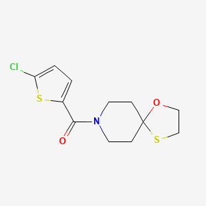 molecular formula C12H14ClNO2S2 B3014758 (5-Chlorothiophen-2-yl)(1-oxa-4-thia-8-azaspiro[4.5]decan-8-yl)methanone CAS No. 1351643-69-0