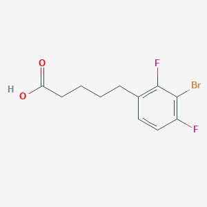 molecular formula C11H11BrF2O2 B3014767 5-(3-溴-2,4-二氟苯基)戊酸 CAS No. 2411288-48-5