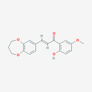 (E)-3-(3,4-dihydro-2H-benzo[b][1,4]dioxepin-7-yl)-1-(2-hydroxy-5-methoxyphenyl)prop-2-en-1-one