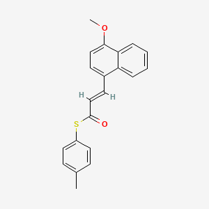 molecular formula C21H18O2S B3014772 S-(4-methylphenyl) 3-(4-methoxy-1-naphthyl)-2-propenethioate CAS No. 882073-30-5